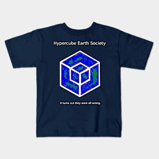 Hypercube Earth Society Kids T-Shirt